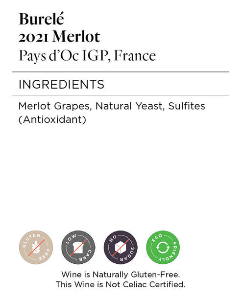 Burelé 2021 Merlot Pays d'Oc IGP, France