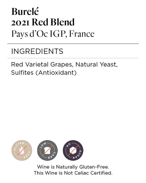 Burelé 2021 Red Blend Pays d'Oc IGP, France