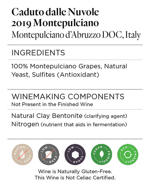 Caduto dalle Nuvole 2019 Montepulciano d'Abruzzo DOC, Italy