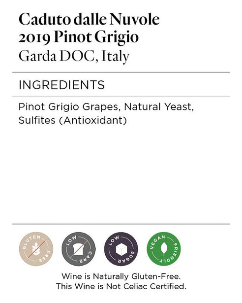 Caduto dalle Nuvole 2019 Pinot Grigio Garda DOC, Italy