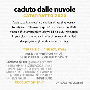Caduto dalle Nuvole 2020 Catarratto Terre Siciliane IGT, Italy