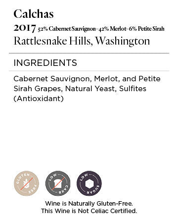 Calchas 2017 Varietal Blend Rattlesnake Hills, Washington
