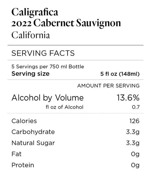 Caligrafica 2022 Cabernet Sauvignon, California
