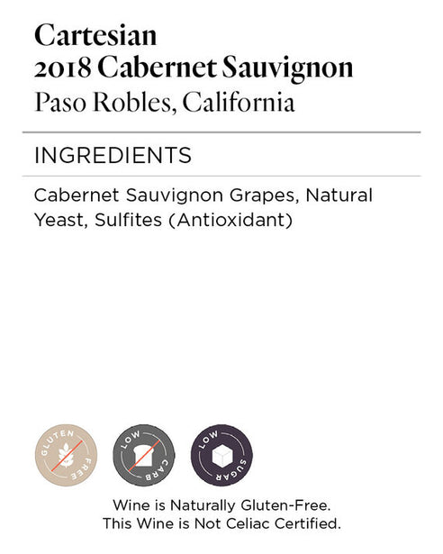 Cartesian 2018 Cabernet Sauvignon Paso Robles, California