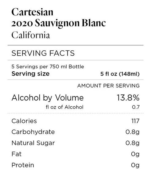 Cartesian 2020 Sauvignon Blanc California