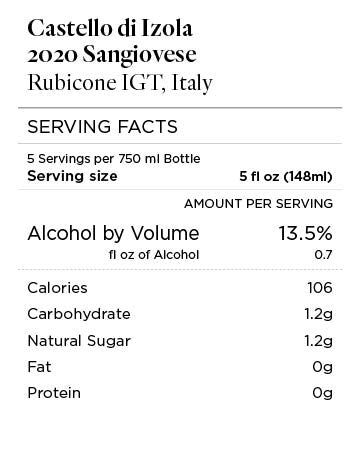 Castello di Izola 2020 Sangiovese Rubicone IGT, Italy