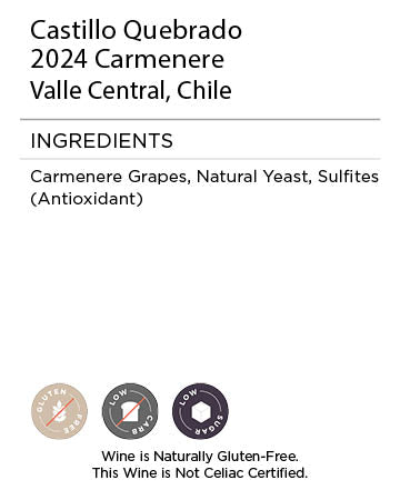 Castillo Quebrado Carmenere Serving Facts