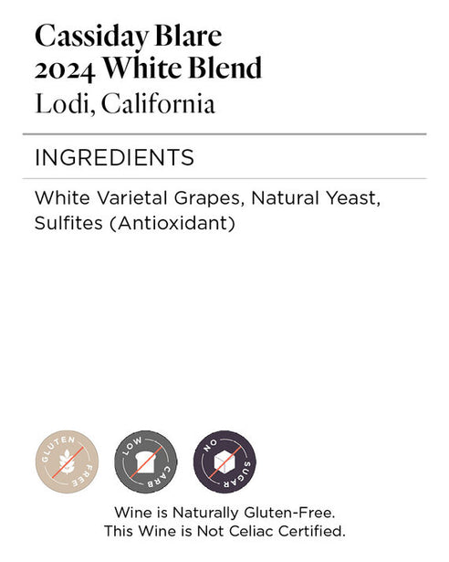 Cassiday Blare 2024 White Blend Lodi