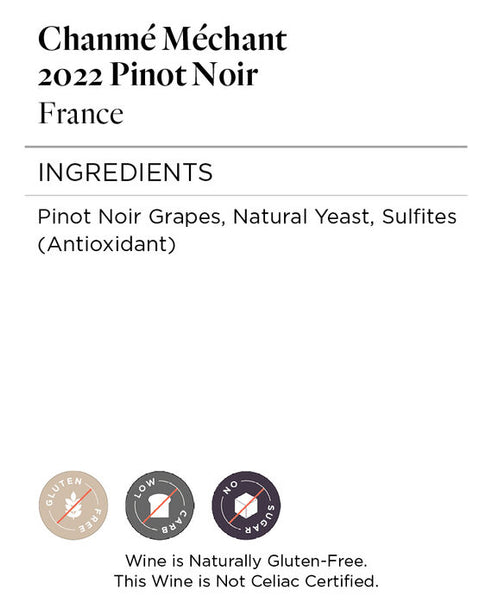 Chanmé Méchant 2022 Pinot Noir France