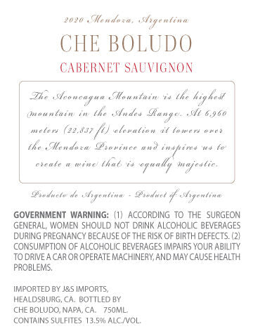 Che Boludo 2020 Cabernet Sauvignon Mendoza, Argentina