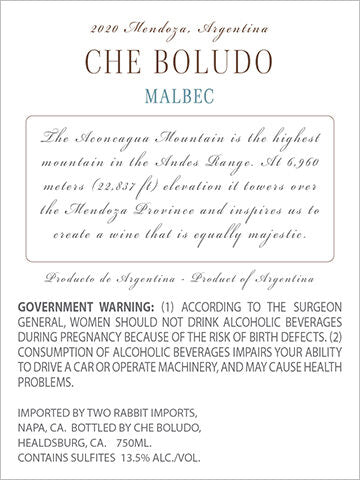 Che Boludo 2020 Malbec Mendoza, Argentina