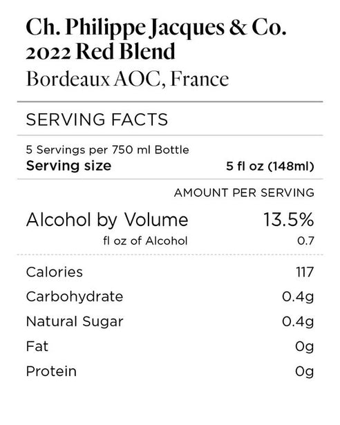 Ch. Philippe Jacques & Co. 2022 Red Blend Bordeaux AOC, France