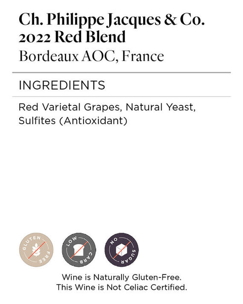 Ch. Philippe Jacques & Co. 2022 Red Blend Bordeaux AOC, France