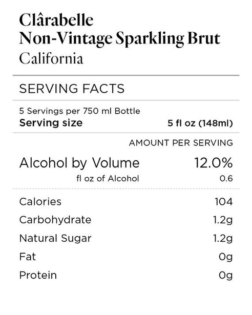 Clârabelle NV Sparkling Brut, California
