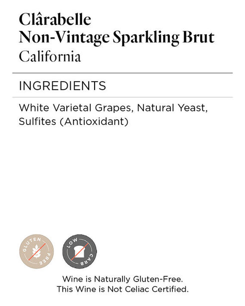 Clârabelle NV Sparkling Brut, California