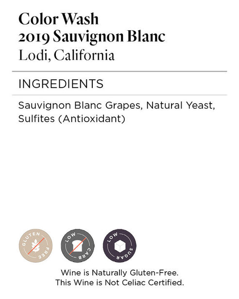 Color Wash 2019 Sauvignon Blanc Lodi, California