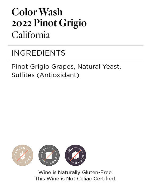 Color Wash 2022 Pinot Grigio, California