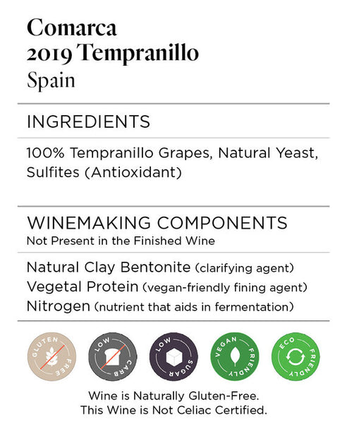 Comarca 2019 Tempranillo Spain 