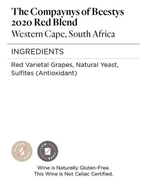 The Compaynys of Beestys 2020 Red Blend Western Cape, South Africa