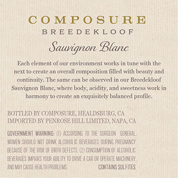 Composure 2021 Sauvignon Blanc Breedekloof, South Africa