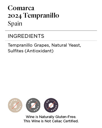 Comarca Tempranillo Ingredients