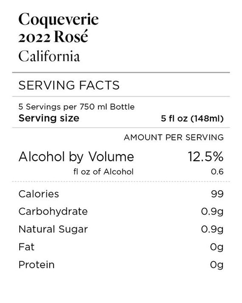 Coqueverie 2022 Rosé, California