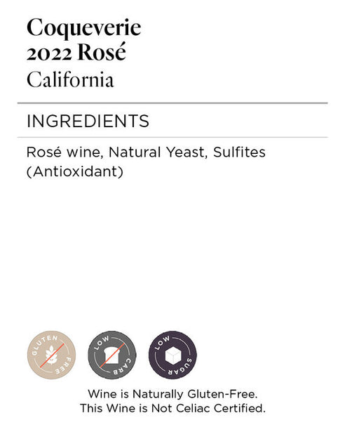 Coqueverie 2022 Rosé, California