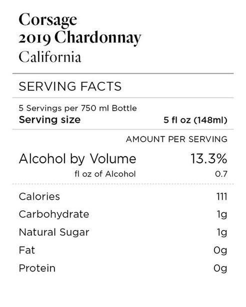 Corsage 2019 Chardonnay California