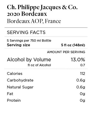 Ch. Philippe Jacques & Co. 2020 Bordeaux Rouge Bordeaux AOP, France