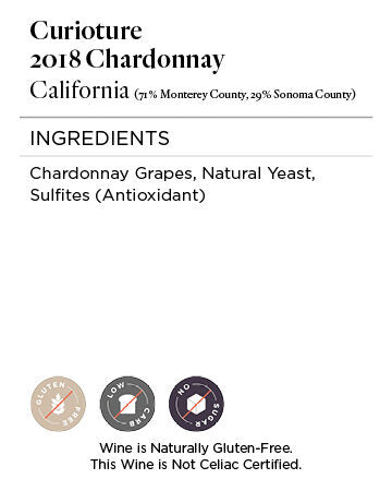 Curioture 2018 Chardonnay Monterey County - Sonoma County, California