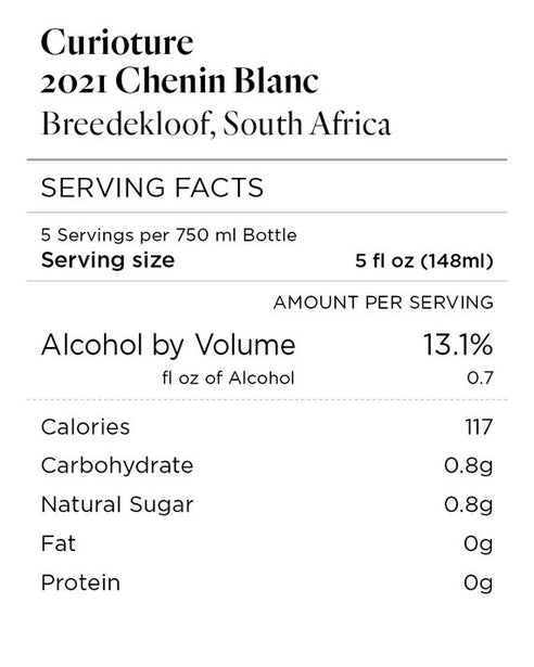 Curioture 2020 Chenin Blanc Breedekloof, South Africa