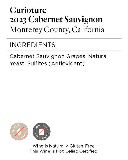 Curioture 2023 Cabernet Sauvignon Monterey County, California