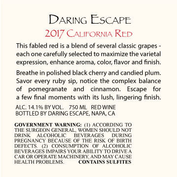 Daring Escape 2017 Red Blend Paso Robles, California