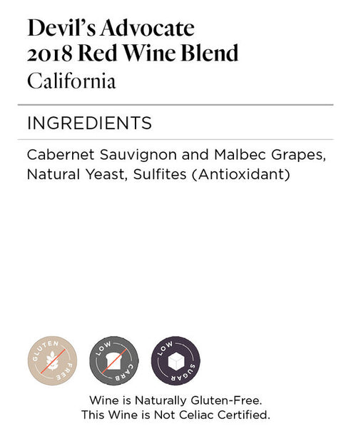 Devil's Advocate 2018 Red Wine Blend California