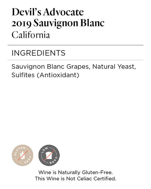 Devil's Advocate 2019 Sauvignon Blanc California
