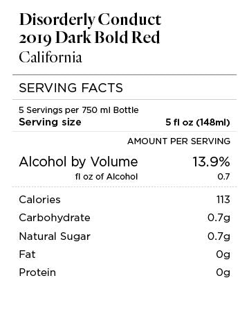 Disorderly Conduct 2019 Dark Bold Red, California