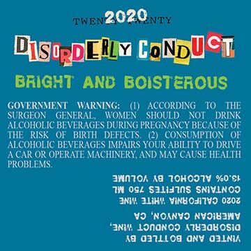 Disorderly Conduct 2020 Bright and Boisterous White, California