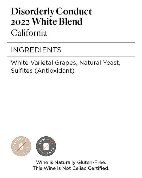 Disorderly Conduct 2022 White Blend, California