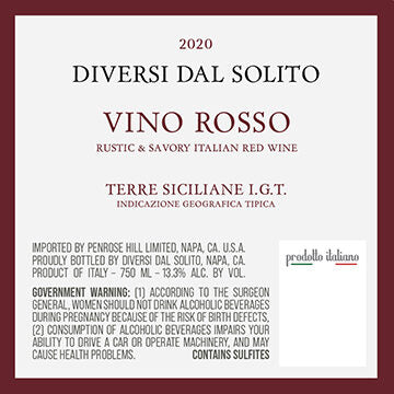 Diversi dal Solito 2020 Vino Rosso Terre Siciliane IGT, Italy