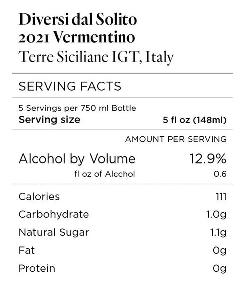 Diversi dal Solito 2021 Vermentino Terre Siciliane IGT, Italy
