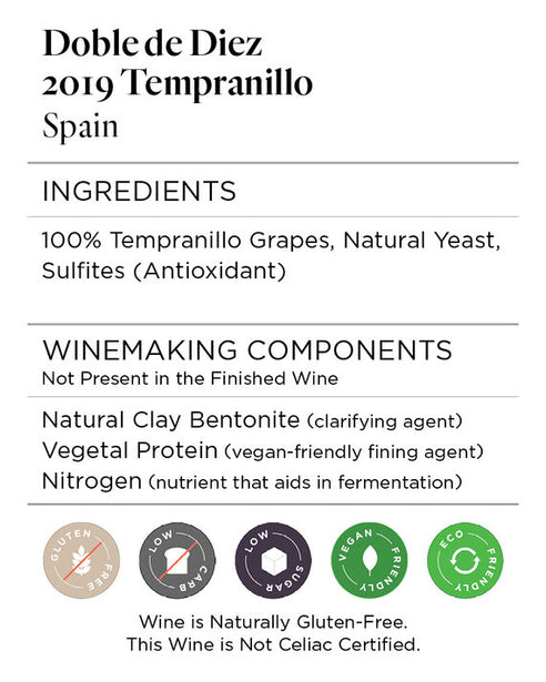 Doble de Diez 2019 Tempranillo Spain