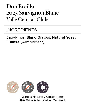 Don Ercilla Sauvignon Blanc Ingredients