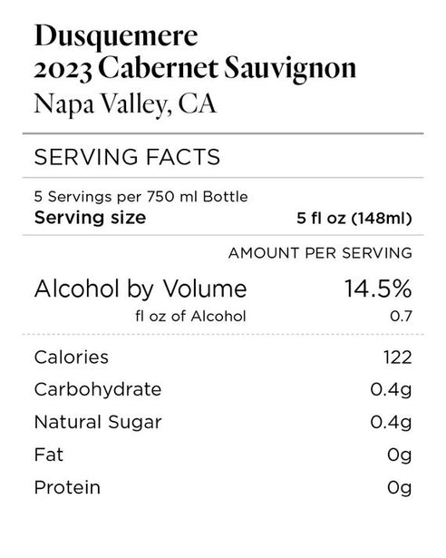 Dusquemere 2023 Cabernet Sauvignon Napa Valley, California
