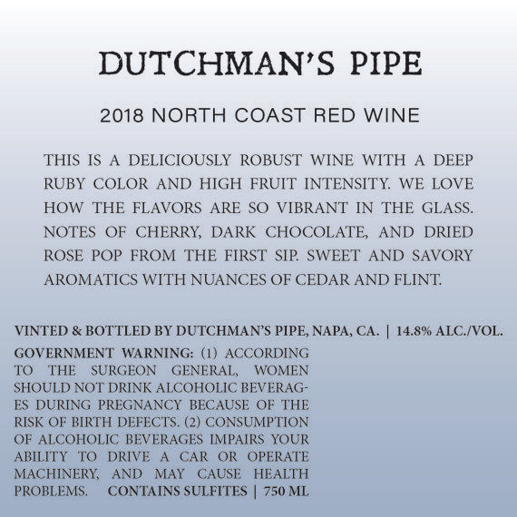 Dutchman's Pipe 2018 North Coast Red North Coast, California