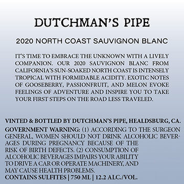 Dutchman's Pipe 2020 Sauvignon Blanc North Coast, California