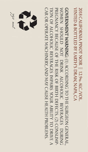 Earth's Draw 2018 Pinot Noir California