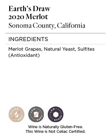 Earth's Draw 2020 Merlot Sonoma County, California