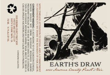 Earth's Draw 2020 Pinot Noir Sonoma County, California