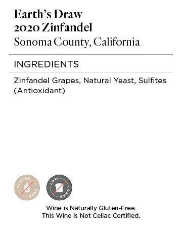 Earth's Draw 2020 Zinfandel Sonoma County, California
