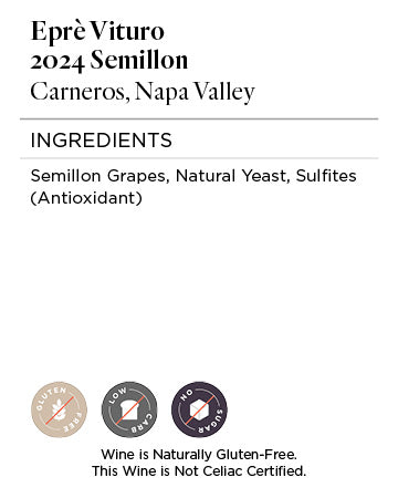 Eprè Vituro Semillon Ingredients